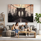 Brooklyn Bridge Canvas Wall Art, New York City Skyline Photography