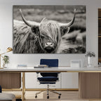Cow Focus Canvas Wall Art Print