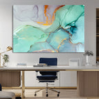 Colorful Marble Fluid Effect Canvas Wall Art Print