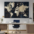Antique Old World Map Wall Art Canvas Print