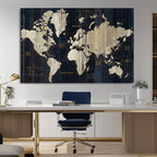 Antique Old World Map Wall Art Canvas Print