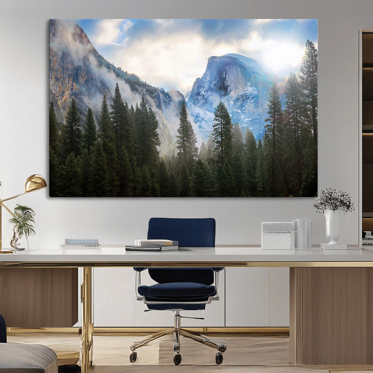 Half Dome Yosemite California Wall Art Canvas Print El Capitan