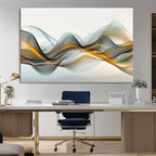 Abstract Wave Canvas Wall Art | Fluid Contemporary Elegance in Motion