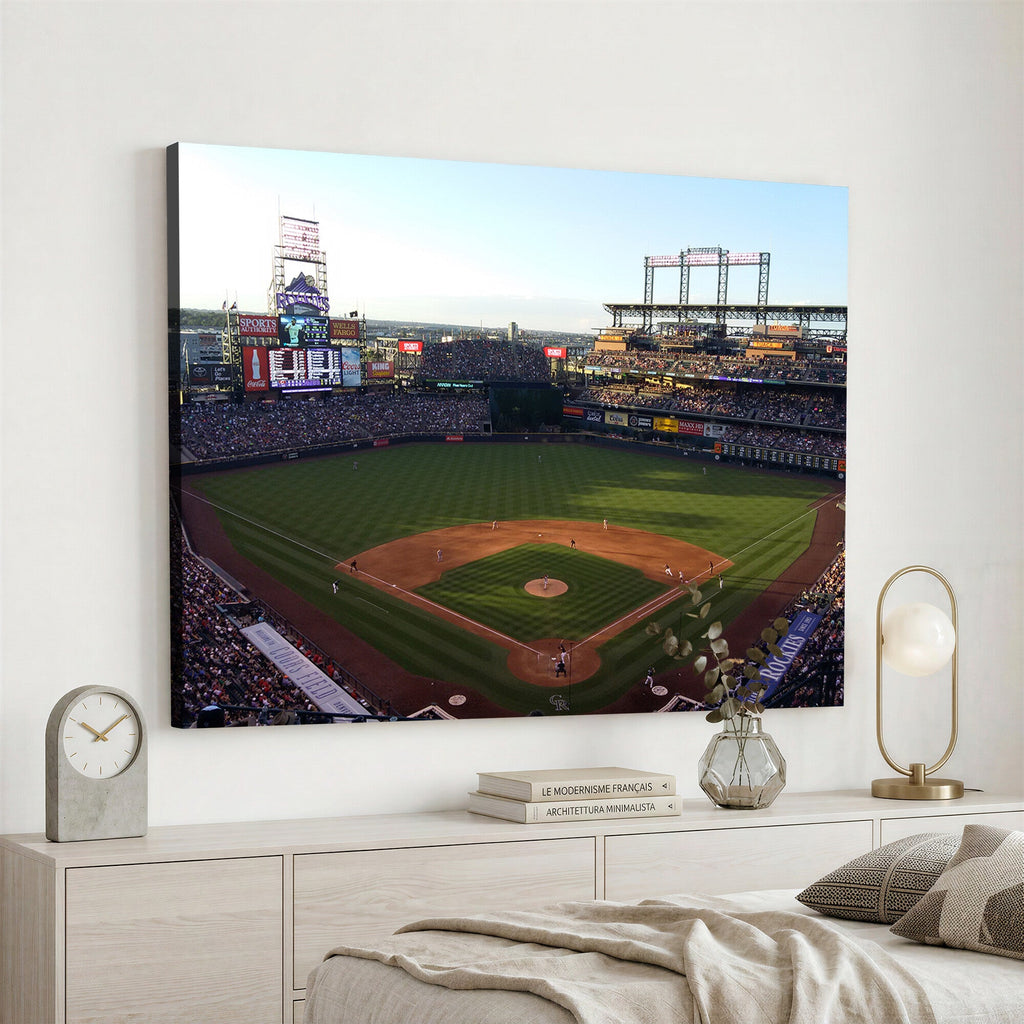Colorado Rockies Coors Field Wall Art Canvas Print, MLB Baseball Stadium