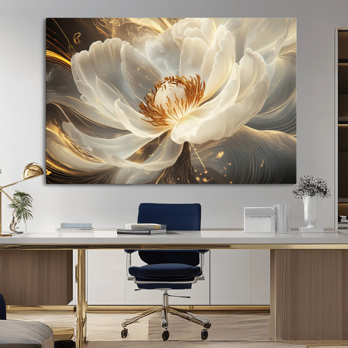 Abstract Floral Wall Art Canvas Print