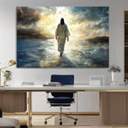 Jesus Walking on Water Wall Art | Canvas Print | Ready to Hang