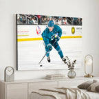 San Jose Sharks Ice Hockey Player Wall Art Canvas Print