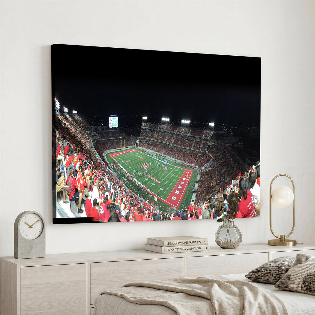 Houston Cougars Football Team Print, Houston TDECU Stadium