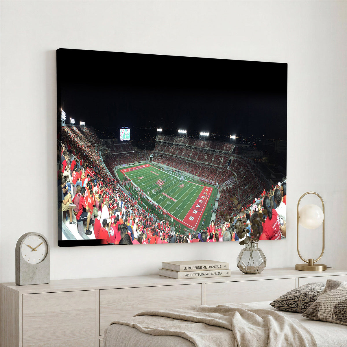 Houston Cougars Football Team Print, Houston TDECU Stadium