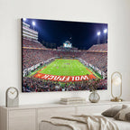 Wolfpack Football Team Print, Raleigh Carter-Finley Stadium