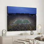 University of Michigan Wolverines Football Team Print, Ann Arbor, Home Bar Wall Decor