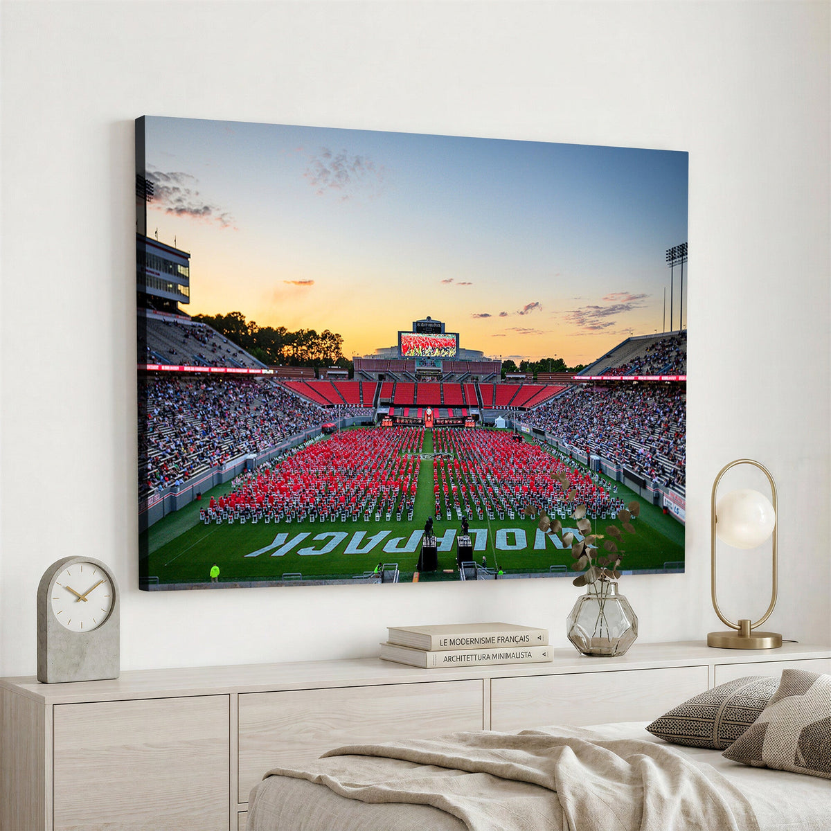 NC State Wolfpack Football Team Print Wall Art, Raleigh