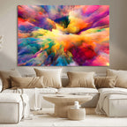 Blazing Vibrant Colors Cloud Wall Art Canvas Print