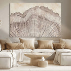 Tree Ring Wall Art Triptych, Rustic Wood Ring Canvas Print