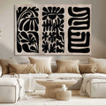 Canvas Print Wall Art Abstract Art Boho, Framed Boho Art