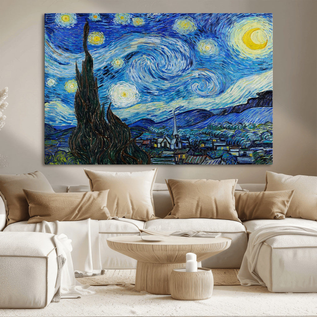 Vincent Van Gogh The Starry Night Abstract Wall Art Canvas Print