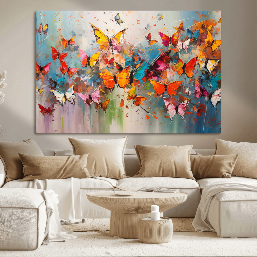 Abstract Butterfly Wall Art Canvas Print