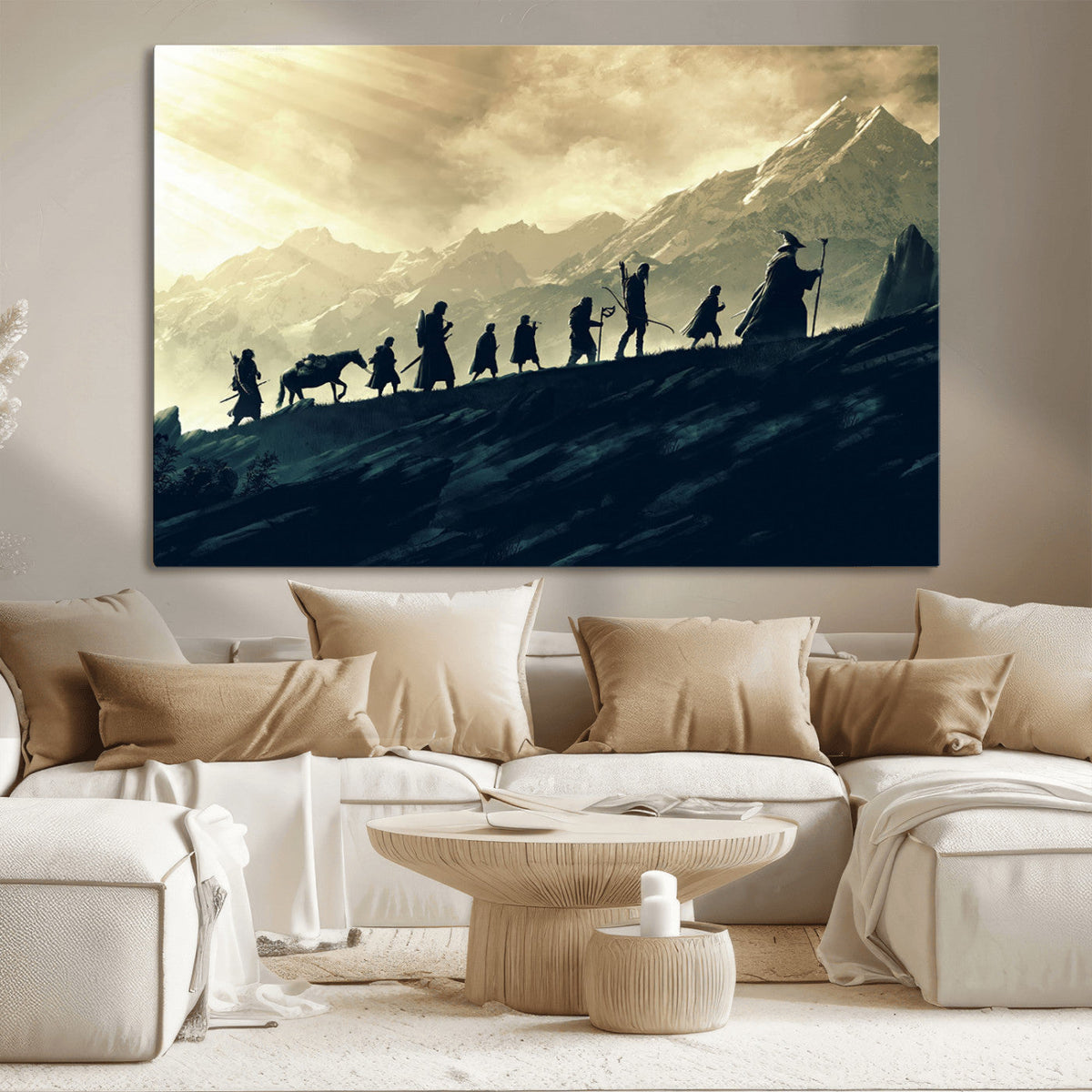 Fellowship Journey Wall Art | Fantasy Adventure Canvas Print