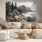 Serene Coastal View of Acadia National Park