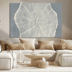 Abstract Tree Ring Wall Art Canvas Print, Framed and Ready to Hang