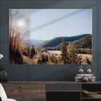 Rustic Landscape Wall Art Canvas Print, Serene Valley Scene