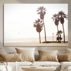 Coastal Light Wall Art Canvas Print, Framed Relaxing Shoreline Art, Minimalist Ocean Tropical Decor