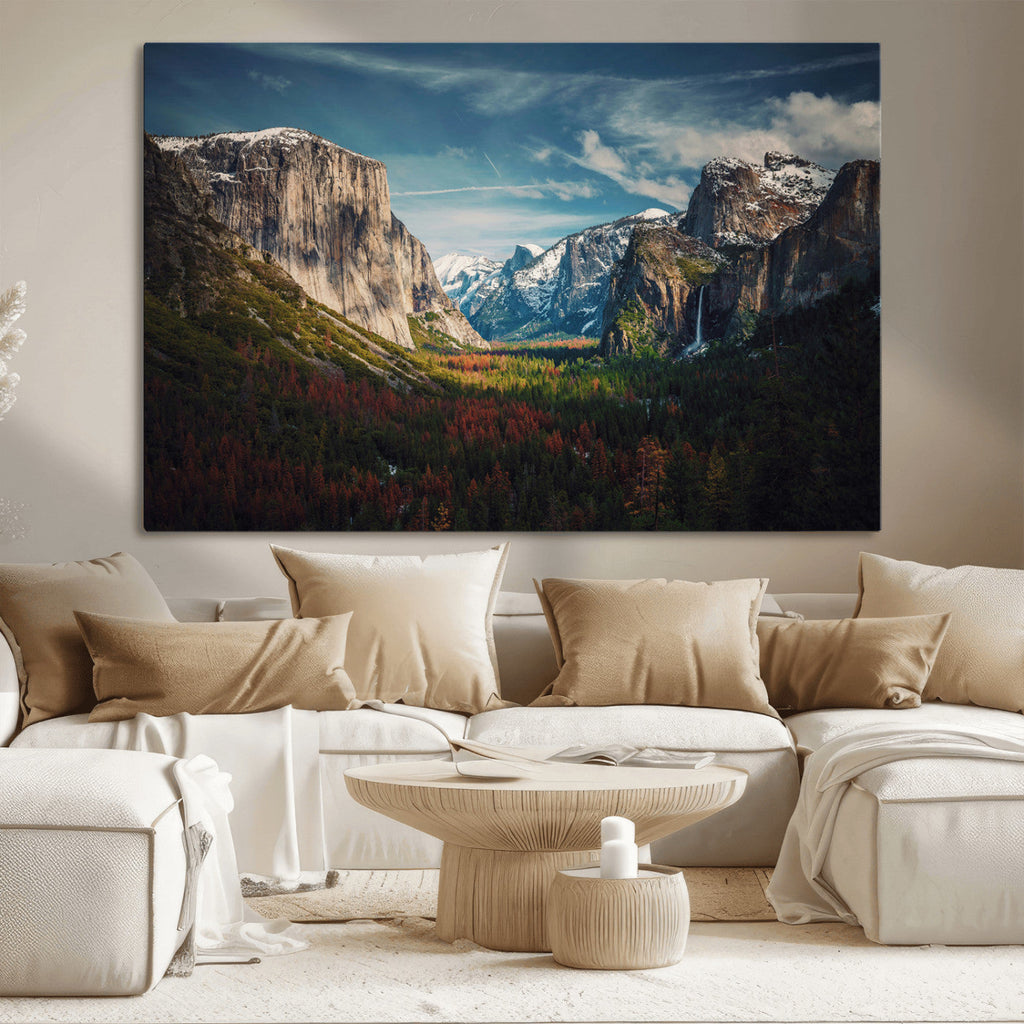 Yosemite National Park Wall Art Canvas Print, Framed El Capitan Mountain Landscape