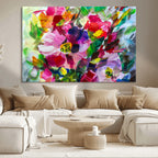 Oil Flower Abstract Canvas Print