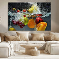 Kitchen Vegetables World Wall Art Canvas Print