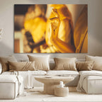 Gold Buddha Statue Hands Wall Art Canvas Print