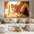 Buddha Statue Hands Wall Art Canvas Print