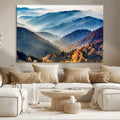 Mountains Forest Autumn Wall Art Canvas Print
