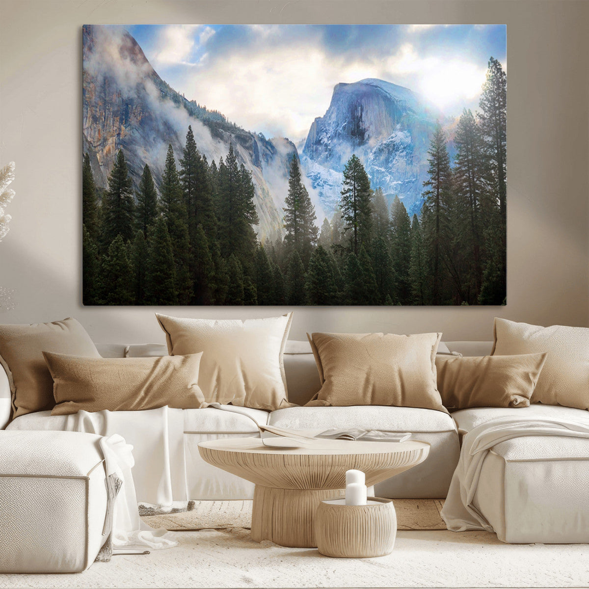 Half Dome Yosemite California Wall Art Canvas Print El Capitan