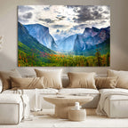Yosemite Park Half Dome 3 Panel Canvas Print | Large Giclée Landscape Wall Art