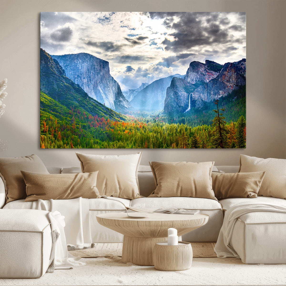 Yosemite Park Half Dome 3 Panel Canvas Print | Large Giclée Landscape Wall Art