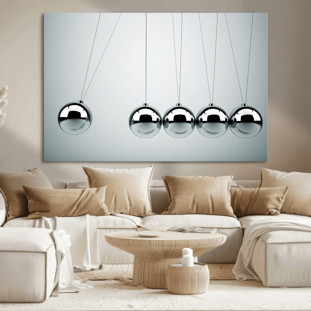 Newton's Cradle Wall Art Canvas Print | Framed Newton Cradle Wall Art