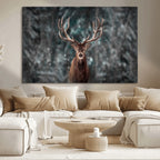 Wall Art Deer Art Animal Canvas, Framed Wall Art Deer Canvas