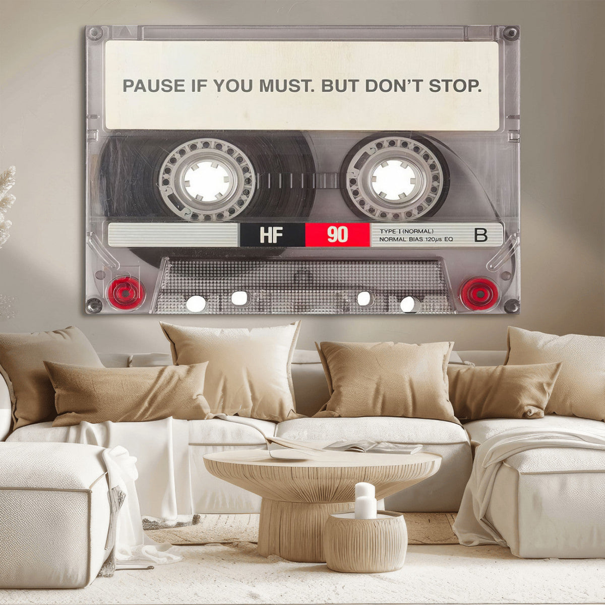 Music Cassette Iconic Wall Art Canvas Print