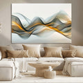 Abstract Wave Canvas Wall Art | Fluid Contemporary Elegance in Motion