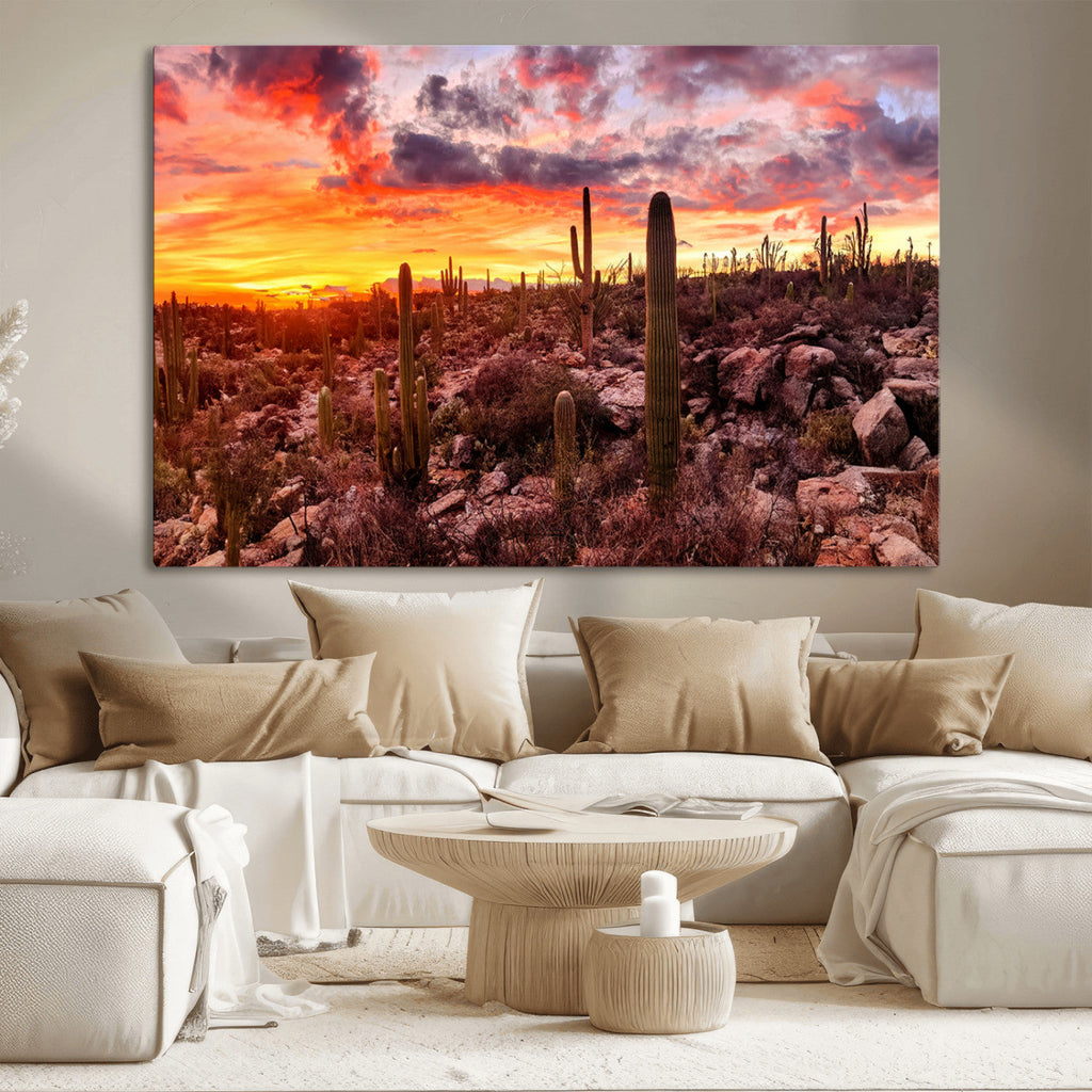 Arizona Desert Print, Western Cowboy Wall Art Print
