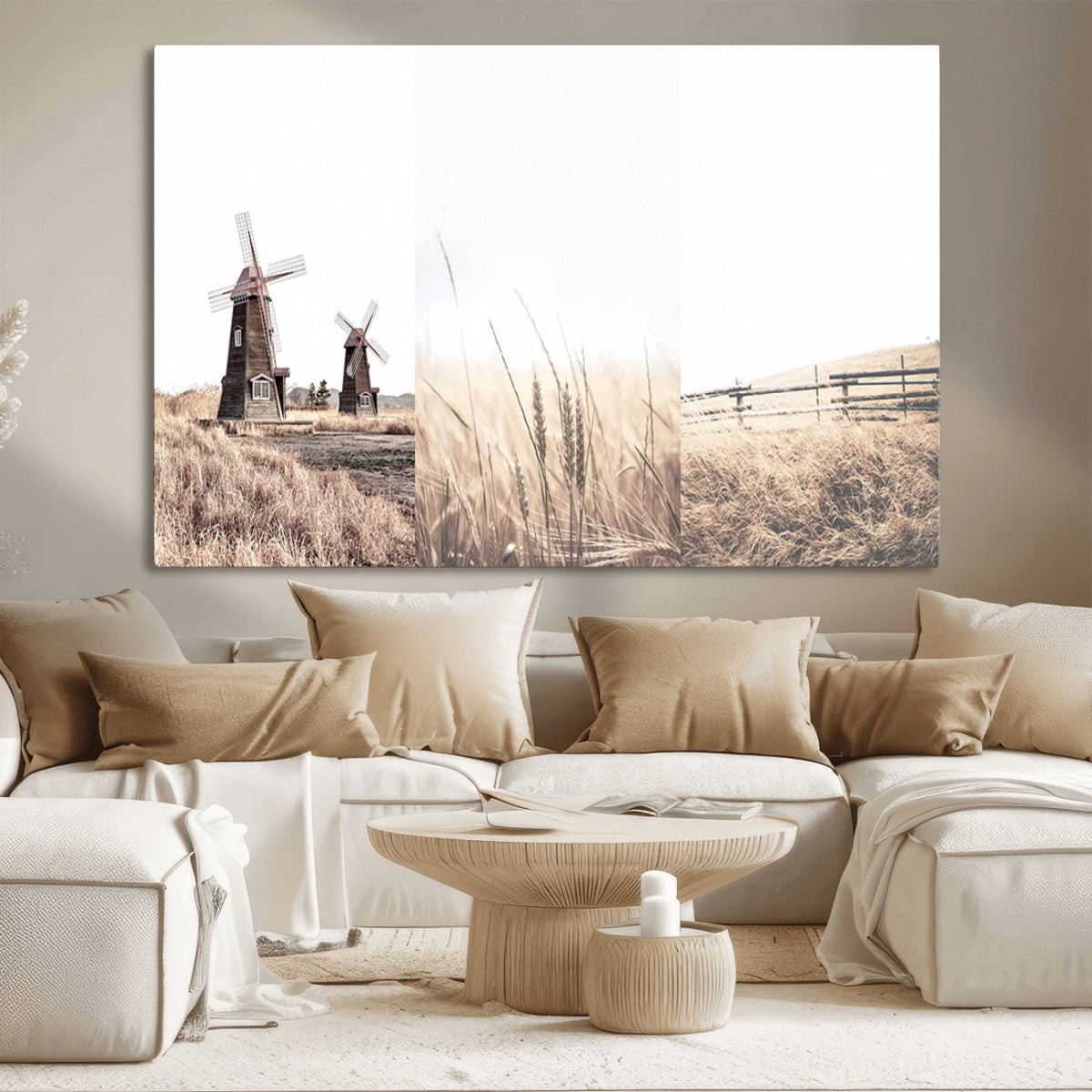 Farm Prints, Set of 6 Farmhouse Wall Art Canvas, Country House Decor