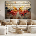 Abstract Angel Wings Canvas Wall Art, Modern Angelic Wings Decor, Framed and Ready to Hang