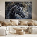 Large Abstract Horse Wall Art Canvas Print, Farmhouse Wall Art