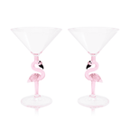 3D Flamingo Martini Glass