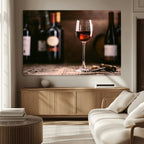 Red Wine and Bottle Canvas Print