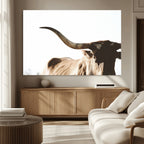 Texas Longhorn Wall Art Canvas Print, 3-Panel