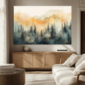 Abstract Forest Print | Mountain Wall Art | Autumn Landscape Canvas Print