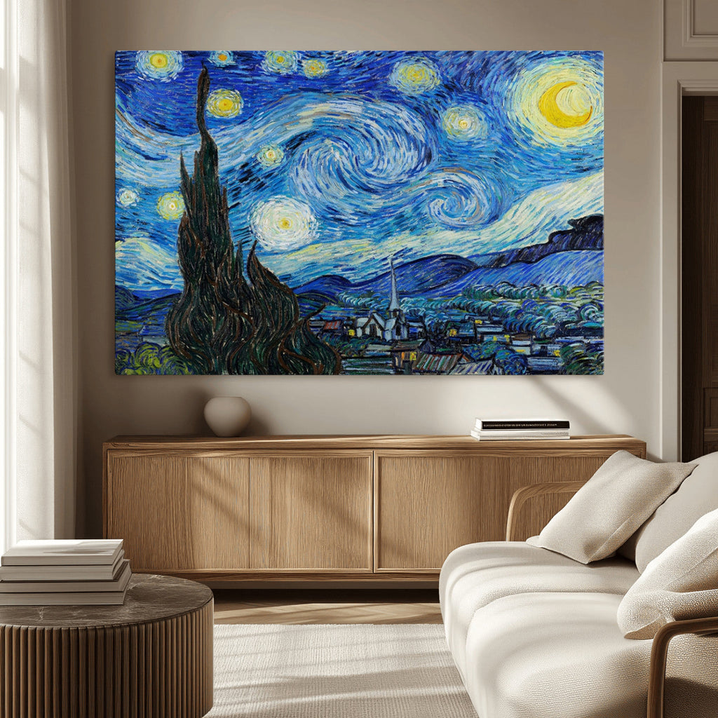 Vincent Van Gogh The Starry Night Abstract Wall Art Canvas Print
