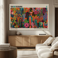 Framed Yayoi Kusama 1986 Wall Art Print | Japanese Wall Art, Wabi Sabi Abstract Landscape