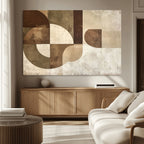 Wabi Sabi Geometric Wall Art | Abstract Modern Minimalist Canvas Print
